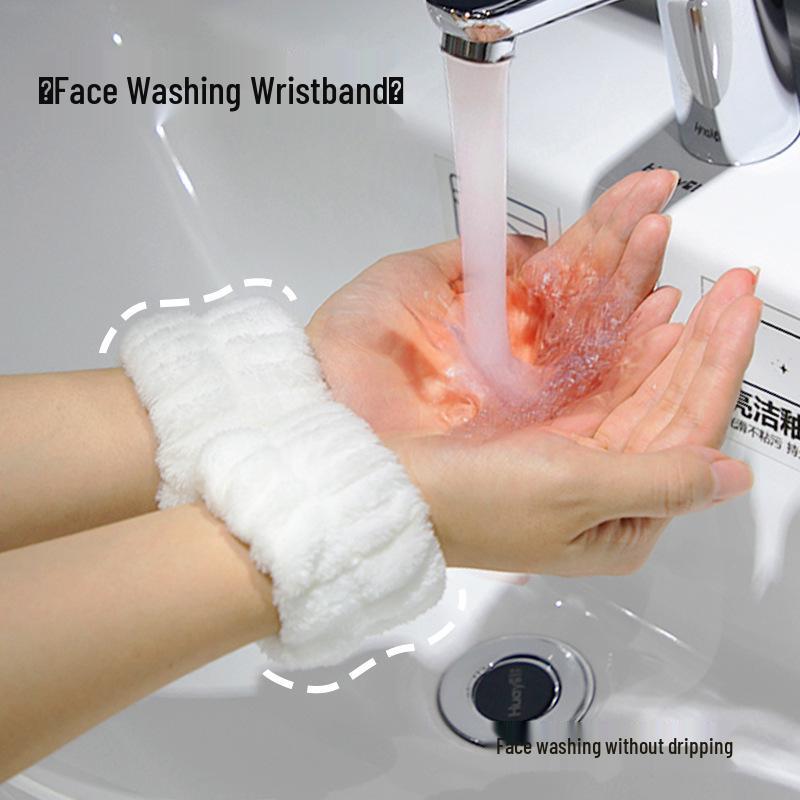 Water-Absorbent Cuff: Face Wash, Toothbrush, Hand Wash - Sweat-Wicking, Moisture-Proof Arm Protector