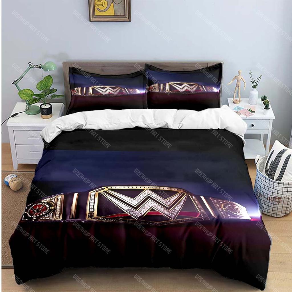 Mode 3D Wrestling Sport W-Wwe Druck Bettwäschesets Bettzubehör Set Bettbezug Bettdecke Set Bettwäscheset Luxus Geschenk