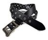 [SeaLand] Long Studded Belt (fits Waist Up To 130cm: 40mm Width) [Black] Made In Japan