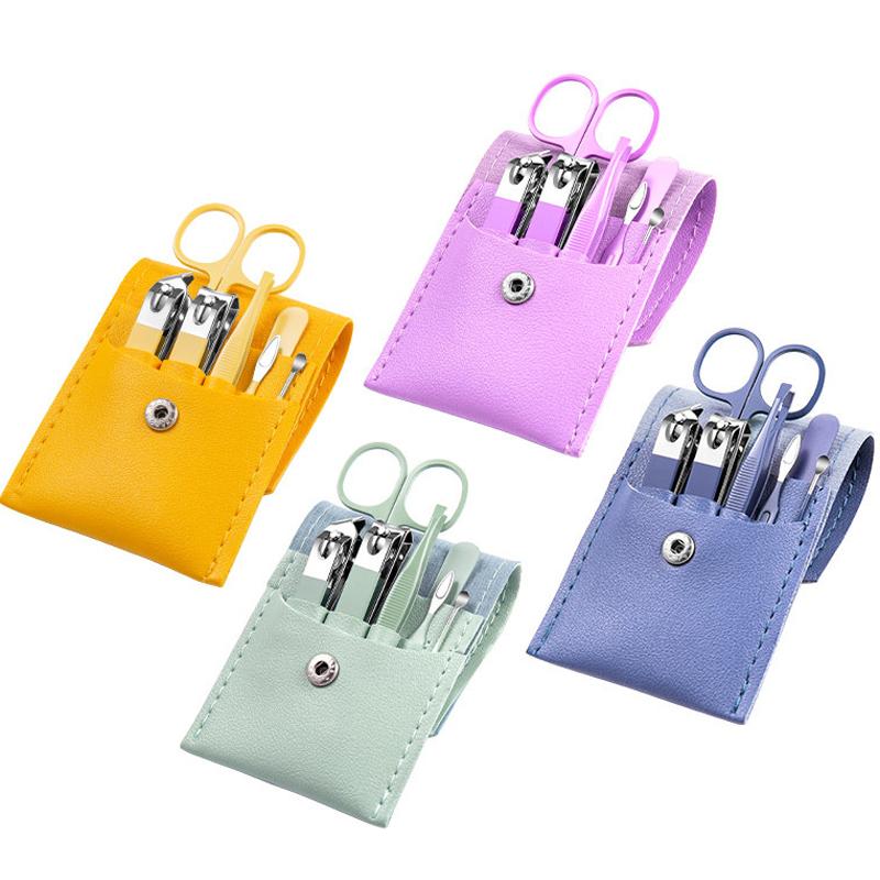 7Pcs Nail Clippers Set with Ear Pick, Nail File, Tweezers, Cuticle Pusher for Manicure and Pedicure