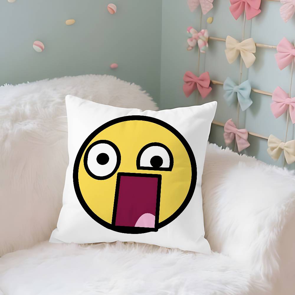 Funny EEpic Face Case Plush Fabric Soft Pillowcase Double Sided Print Cushion Cover Household Gifts