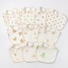 Pure Cotton U-Shaped Waterproof Bibs: Cute Cartoon Design, Soft & Comfortable for Newborns