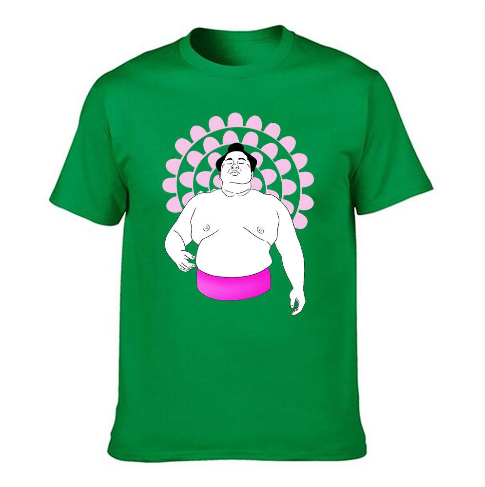 Unisexs Cotton Tshirt Sumo Wrestler Graphic Print Casual Short Sleeve Tee For Daily Wear