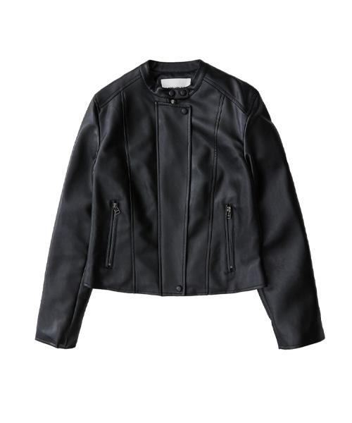Lady Volume 9073 Vegan Lether Jumper_Black
