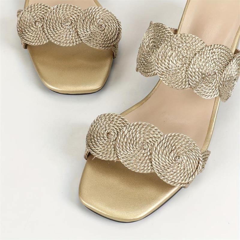 Fashion Summer Party Sandals Fashionable Vacation Beach Shoes Thick High-heeled Slippers Women Sandals Outside Size 36 43 Women's Shoes
