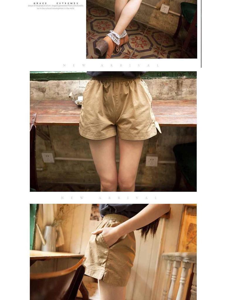 Women's High Waist Cotton Casual Korean Style Wide Leg Shorts - Trendy Summer Sports Hot Pants