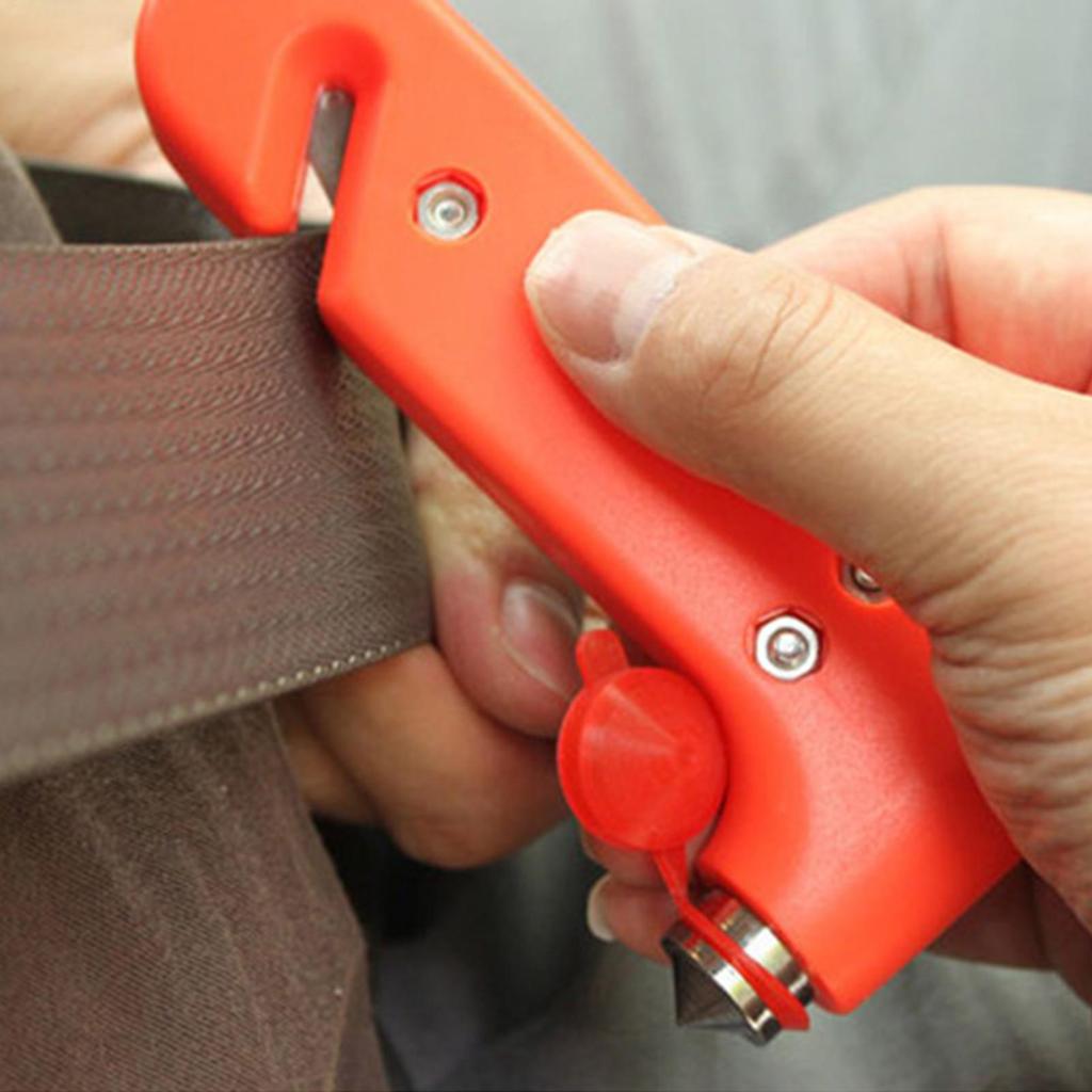 2-in-1 Seatbelt Cutter & Glass Breaker, Emergency Auto Escape Safety Hammer Tool for Car SUV Truck RV, Universal Vehicle