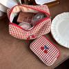 Cloth Cherry Cosmetic Bag Cotton Toiletry Bag Fashion Travel Storage Bag  Unisex