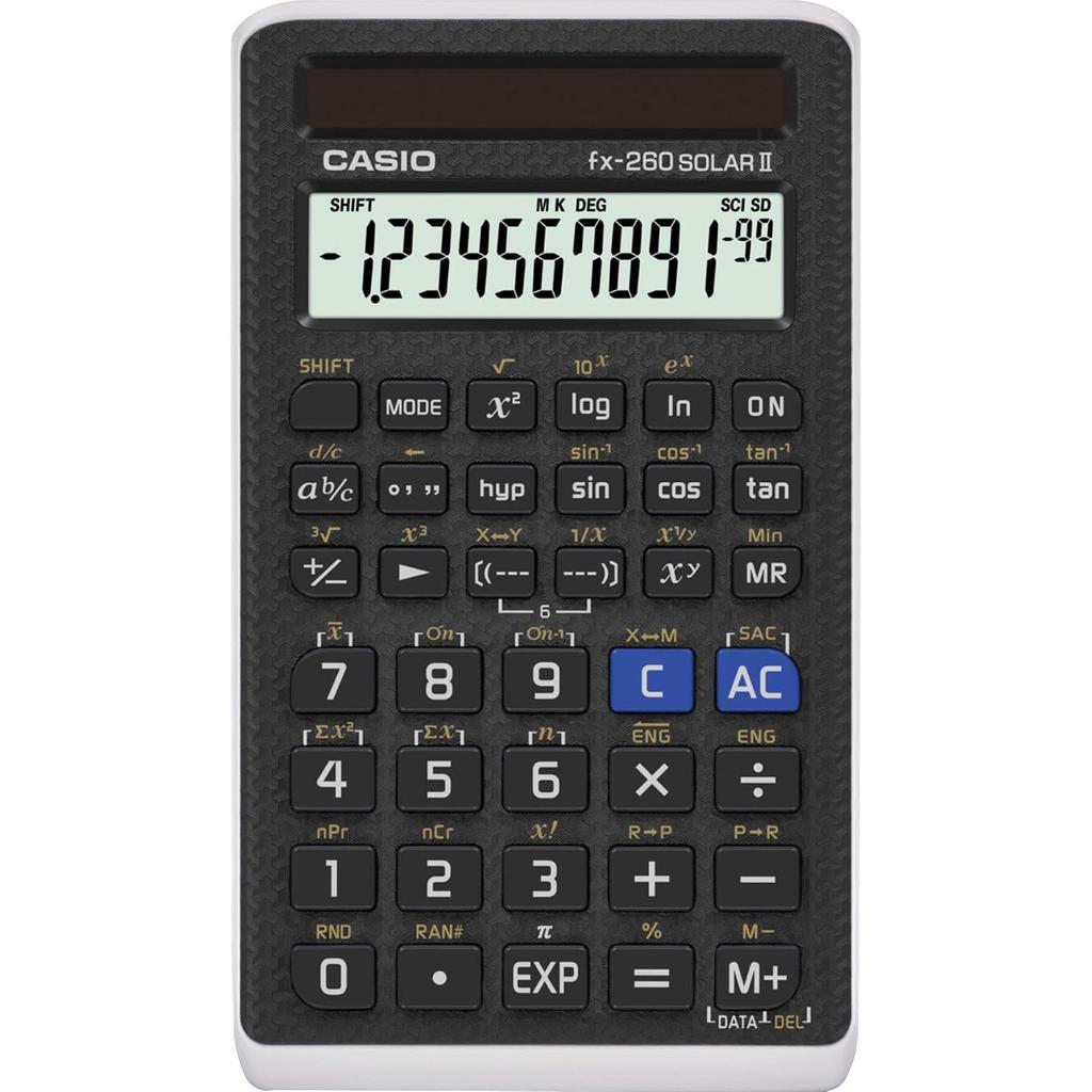 CASIO Function Calculator fx-260 SOLAR II (Black)