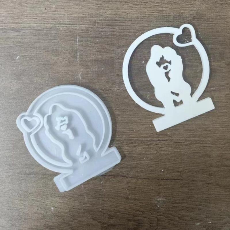 Mother Day Theme Resin Molds with Base, Mother Day Candle Holder Molds for DIY Craft Mother Day Gift Home Decorations