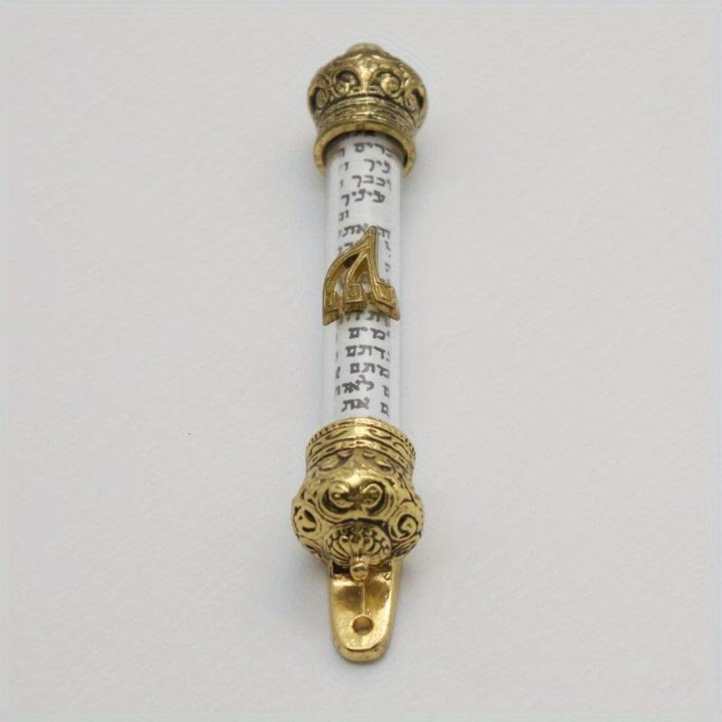 Metal Mezuzah for The Door, A Je Gift Featuring A Religious Scroll, Suitable for Home, Judaica, Weddings, and Outdoor Use.