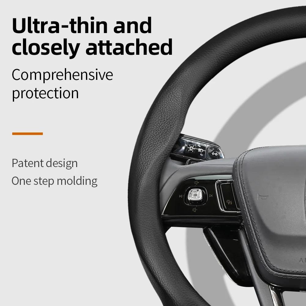 For Lincoln Z MKZ MKT MKC MKX MKS Navigator Aviator Nautilus Corsair Continental Leather Breathable Car Steering Wheel Cover