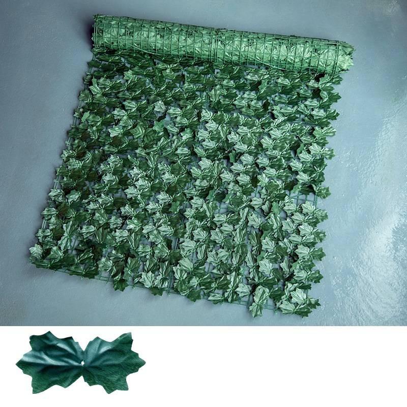 Faux Leaf Ivy Artificial Hedge Fence Privacy Screening Garden Wall Green Cover