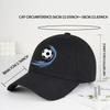 Dynamic Soccer Ball Print Baseball Cap Men Women Vintage Washed Cotton Adjustable Dad Hat Football Fan Sports Sun Hat