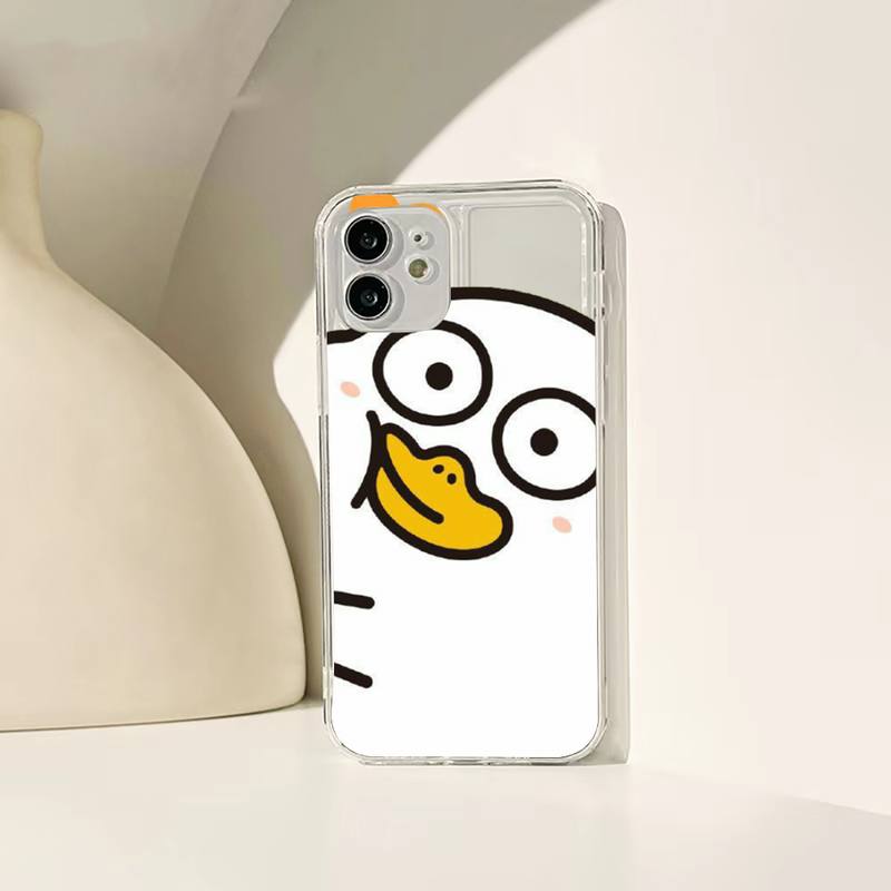 Cartoon Enten Handyhülle für Iphone 11 12 13 14 Pro Max 7 8 Plus X Xr Xs Max Se 2020 Mini Transparente Hülle
