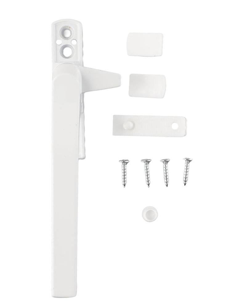 Rotating Movement Handle Secure Closing White Aluminum Alloy