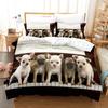 3D Digital Printing Bedding Four-piece Set Three-piece Set Animal Puppy Bed Sheet Quilt Pillow