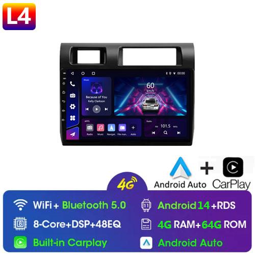 9" For Toyota Pickup Land Cruiser LC 70 79 Series 2007-2020 Android 14 Autoradio Wireless Carplay Multimedia Player Radio DVD