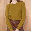 V Neck Loose Fit Glitter Volume sleeVe Knit Zb12kn003on
