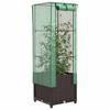 Vidaxl Raised Planter with Greenhouse, Rattan Look, 40X40X139 Cm