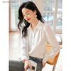 Chushen Spring And Autumn Simple Long-Sleeve Shirt for Women, Single-Breasted, Elegant Professional Commuter Top, White Blouse S132C2204