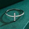 Tancise Klassisk 925 Sterling Sølv Zircon Ring Dame Smykker Bryllup Løfte Party Gift