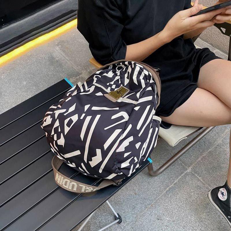 Backpack Women's New Alphabet Printing Fashion Commuter Oxford Cloth Women's Backpack Casual Travel Bag