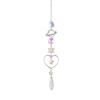 Hanging Crystal Pendant Garden Suncatcher Wind Chimes Rainbow Prism Crystal Chain for Window Drop Bell Christmas Tree Home Decor