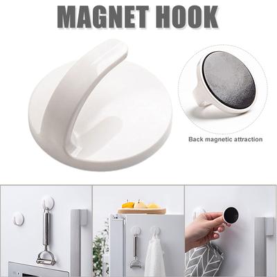 Magnetic Hooks Home Bathroom Kitchen Strong No-punch Traceless Suction Magnet Hooks Household Refrigerator Organization Tools