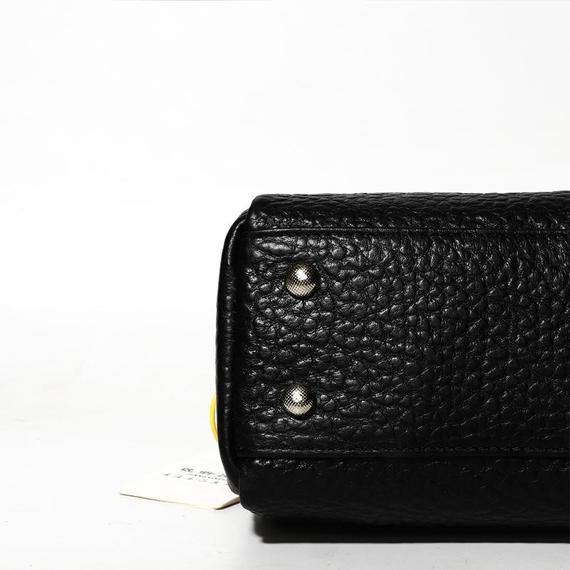 Brand 100%Cow Leather Fashion Chain Women Shoulder Crossbody Tote New Designer Solid Color Genuine Leather Female Simply Handbag