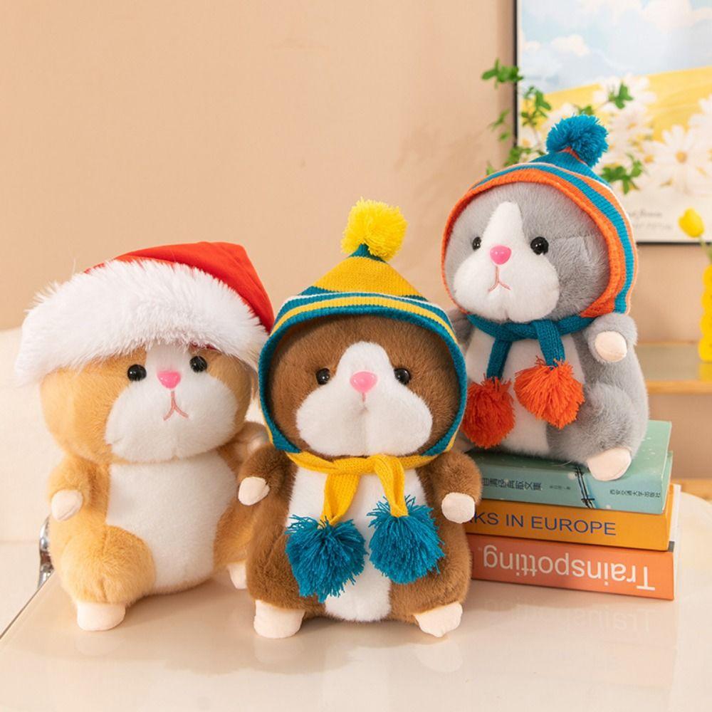 Fluffy Hamster Plush Toy PP Cotton Hamster Stuffed Plushie Doll Plush Hamster Doll  Children Girl