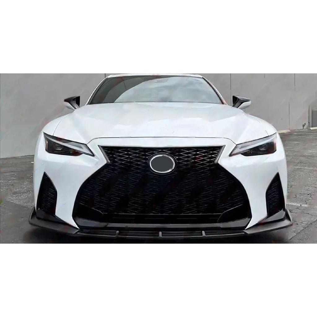 3PCS Front Bumper Lip For Lexus Is300 Is350 Is500 F-Sport 2021-2024 Spoiler Splitter Car Accessories Body Kit Glossy Black