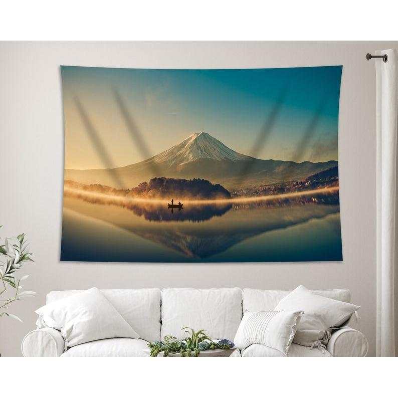 Mountain and Lake tapestry 75x100