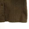 FRENCH ARMY 50s Vintage V Neck Wool Jacket 44L Khaki Women Used