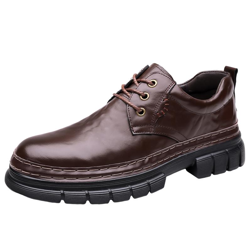 

Модный Роскошный Бренд Мужская Кожаная Повседневная Обувь Высококачественная Подошва Толстая Подошва Увеличивающая Рост Мужская Рабочая Обувь Повседневная Деловая Обувь 38 коричневый