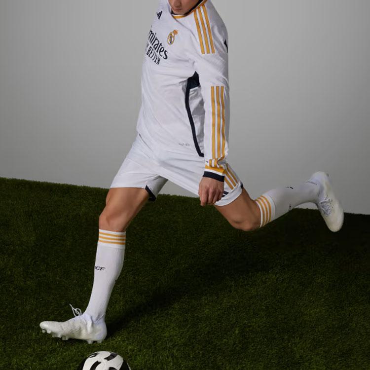 adidas Real Madrid 23/24 Long Sleeve Home Authentic Jersey White Men Streetwear IA9978