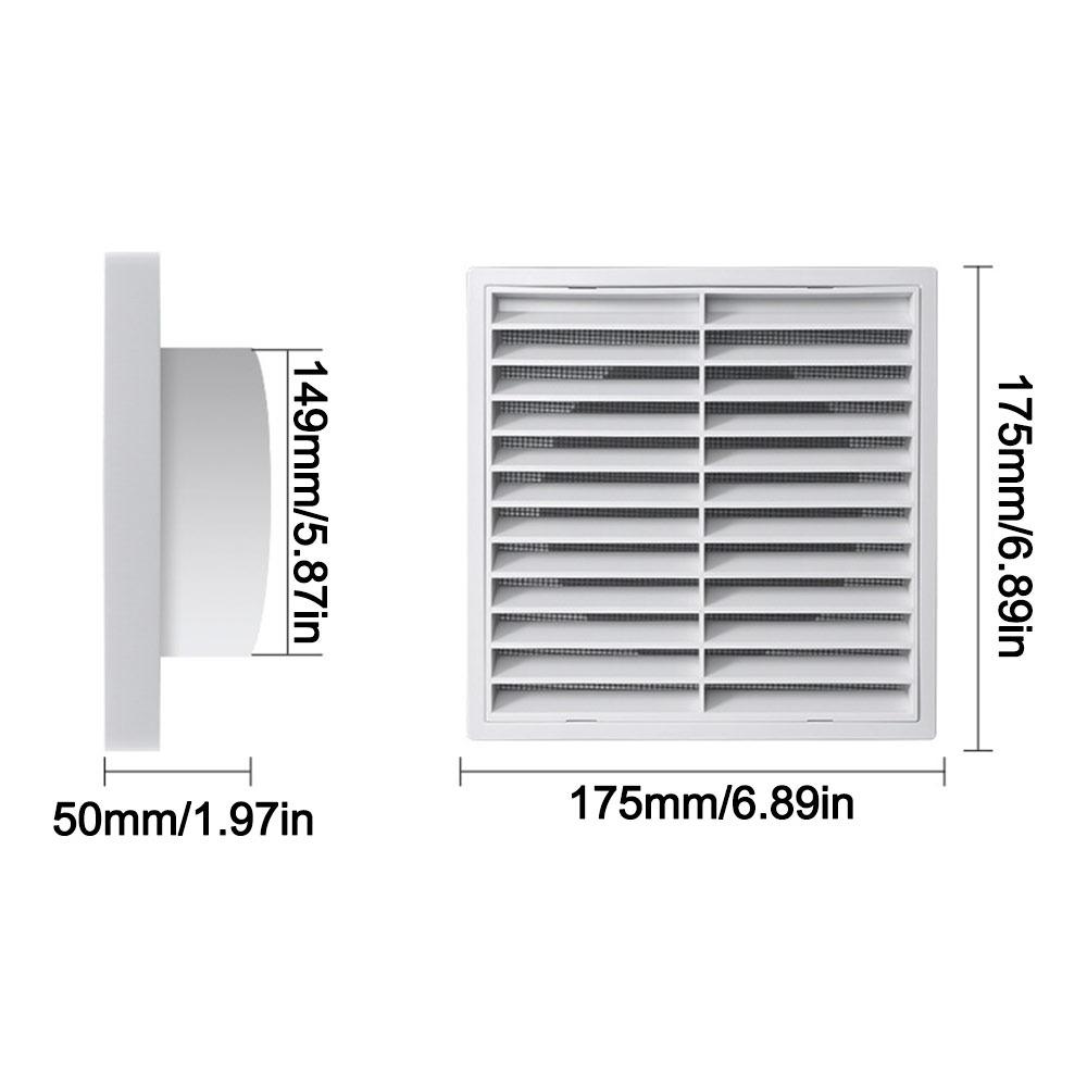 Square Air Vent Grille Cover 4/5/6/8In Duct Vent Cover Ventilation Grille  Ventilation Accessories