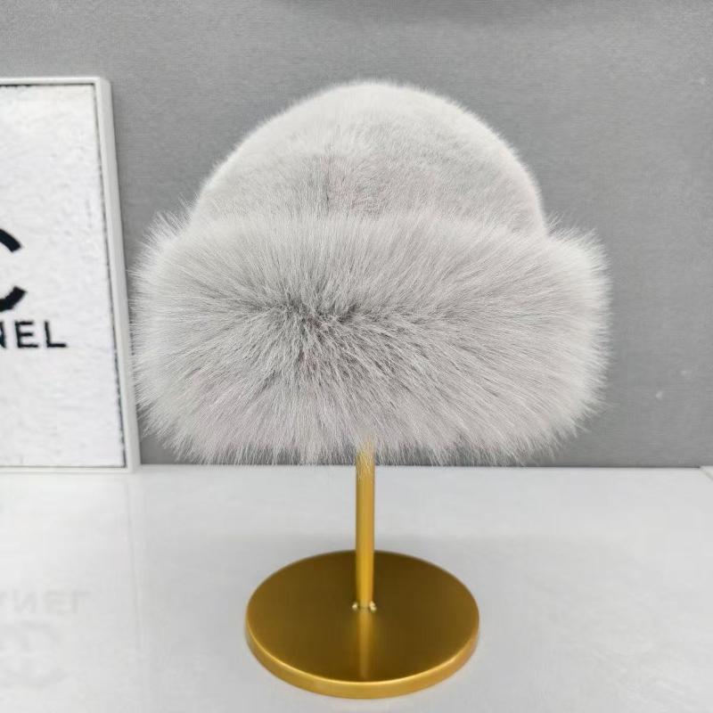 Warm Women'S Winter Hat Fluffy Fur Bucket Hat For Women Plush Fisherman Hat Thicken Cold Snowy Day Mongolian Hat