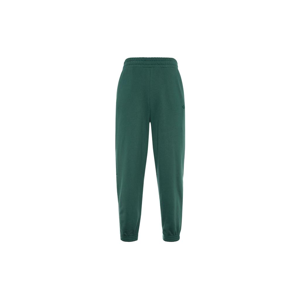 Adidas Originals Plain High Waist Drawstring Sport Pants Women Bottoms Mineral-Green HM1802