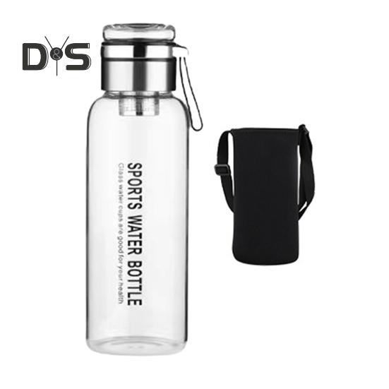 

Стеклянная бутылка для воды, прозрачная, герметичная, питьевая посуда, чашка для чая, сока, портативная бутылка для воды с уплотнительным кольцом и теплоизоляционной крышкой 1500ML прозрачный