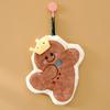 1PC Hand Towel Multi Element Christmas Creative Embroidery Thickened Hanging Cartoon Small Towel Household Coral Fleece Cute