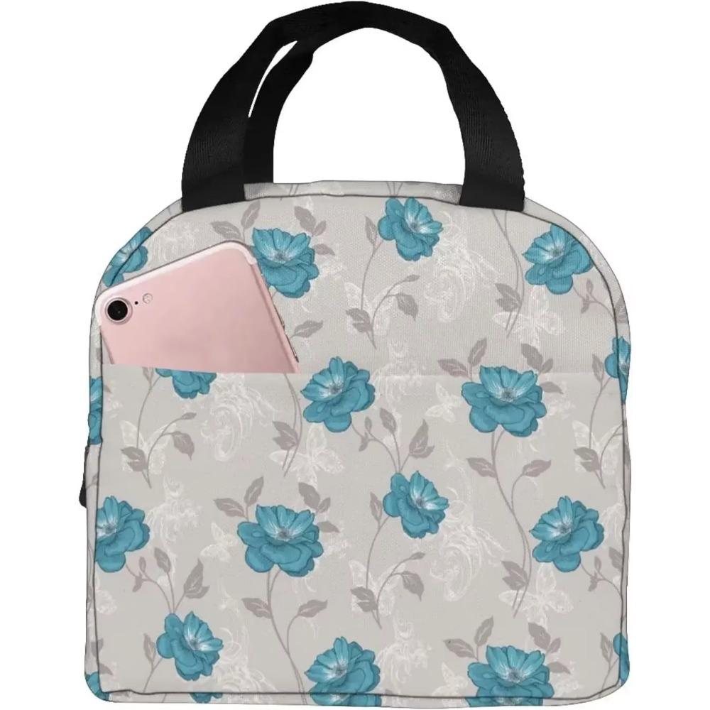 Stars Moon Black Lunch Bag Insulated Tote Cooler for Women Kids Girls, Small Lunch Box Reusable Freezable Aesthetic Bag