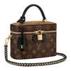 Vanity Coated Canvas With Calfskin Trim Toiletry Bag Small Women's Tan M45165