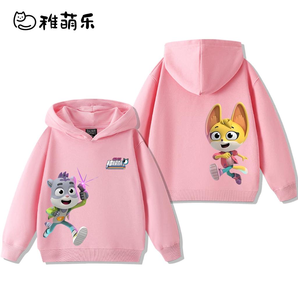 "Animal Detective Team" Themed Kids' Hoodie – Fun Cartoon Print, Cute & Versatile – Suitable for Boys & Girls (Autumn/Winter)