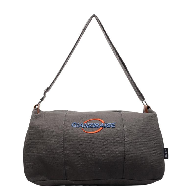 

New trendy messenger bag sports and leisure going out shoulder bag large capacity simple women s canvas bag темно-сірий