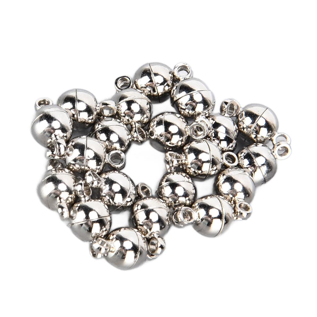 20 Zestawów Zapięć Magnetycznych Okrągłe Mosiężne Modne Zapięcia do Biżuterii do DIY Naszyjniki Bransoletki