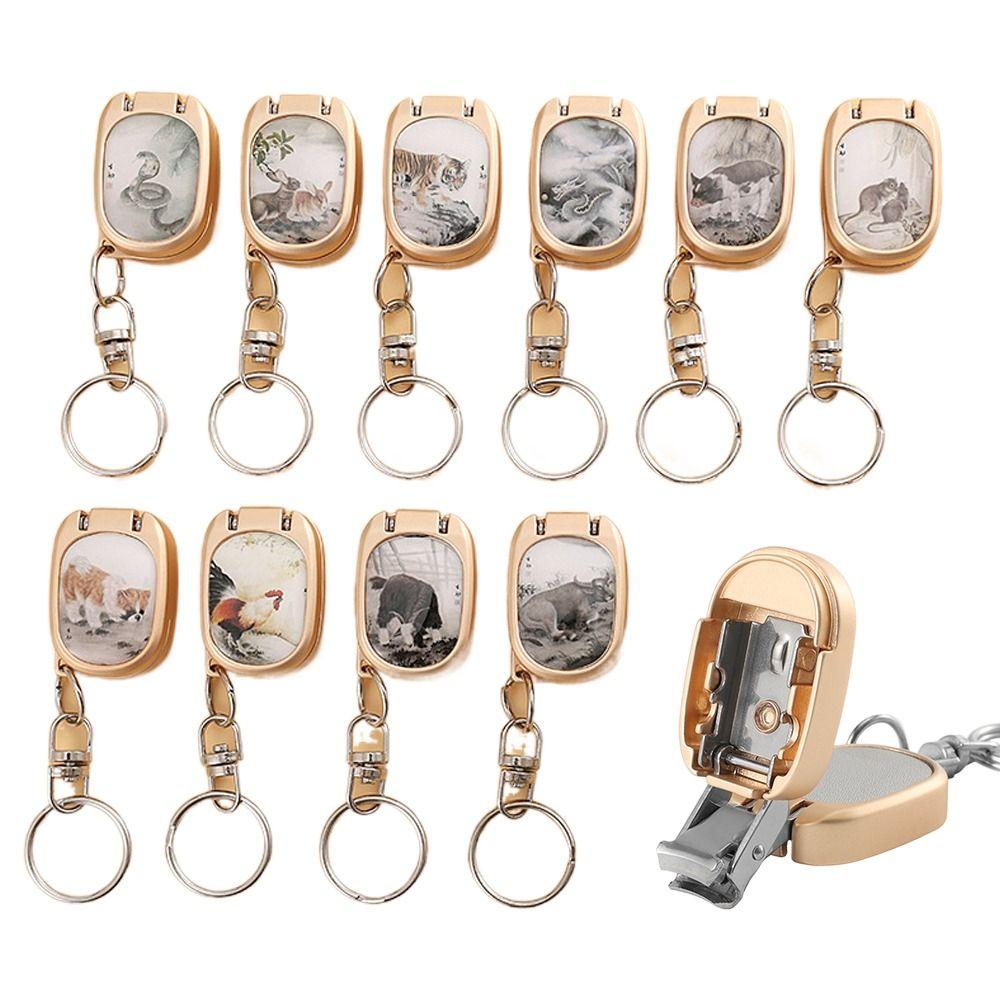 

Stainless Steel Nail Clipper Trim Nails Fingernail Trimmer Luggage Compartment Keychain for Unisex Pig