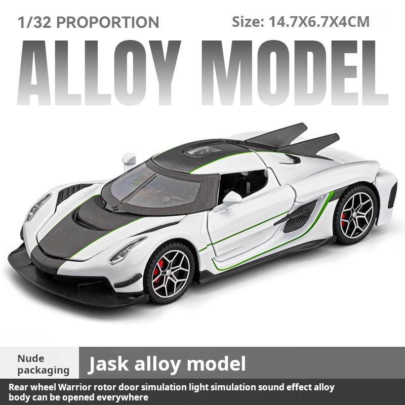 1:32 Koenigseg Jesko Model Car Alloy Simulation Super Car Racing Car Model Boys Toy Desktop Decoration Gift Light & Sound
