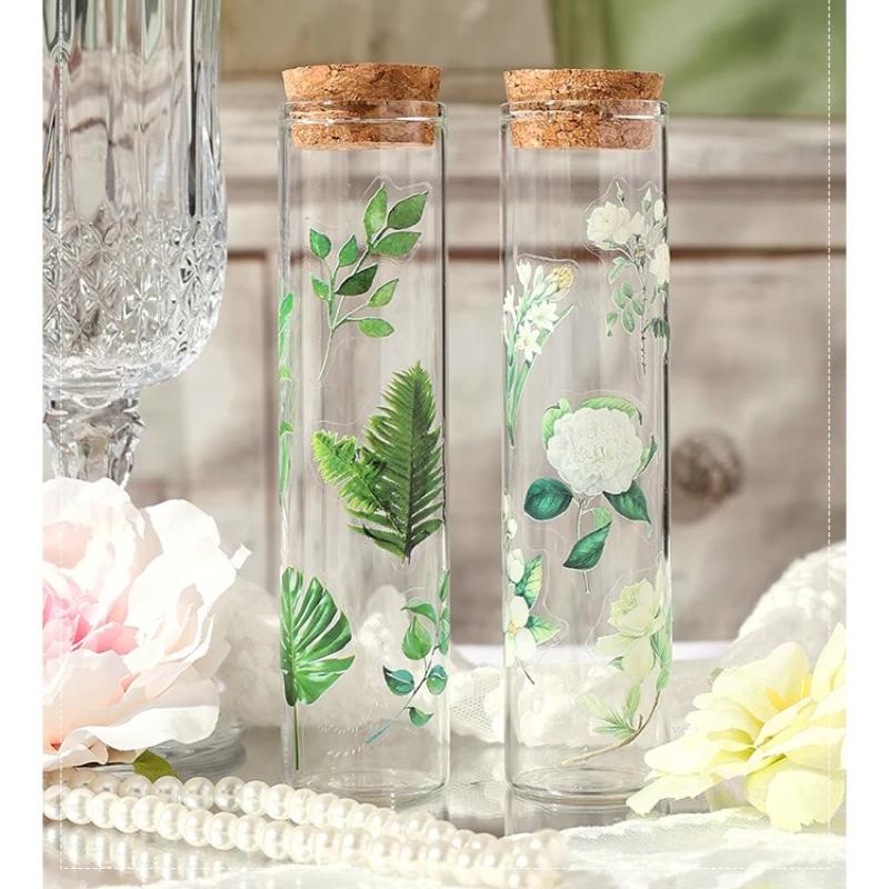 60 Pcs/pack Plant Flower Cluster Stickers Junk Journal Creative Stationery DIY Decorative Stickers Scrapbook School Supplies