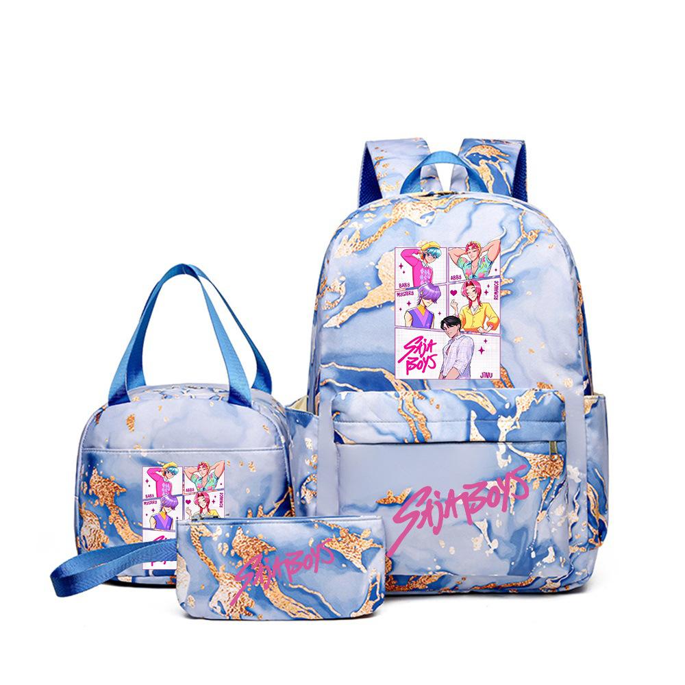 Demon Hunters Children S School Bag Elementary School Elementary School Girls High School Students High Value Three-Piece Backpack Backpack Three piece set